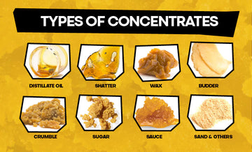 DIFFERENT THC CONCENTRATES