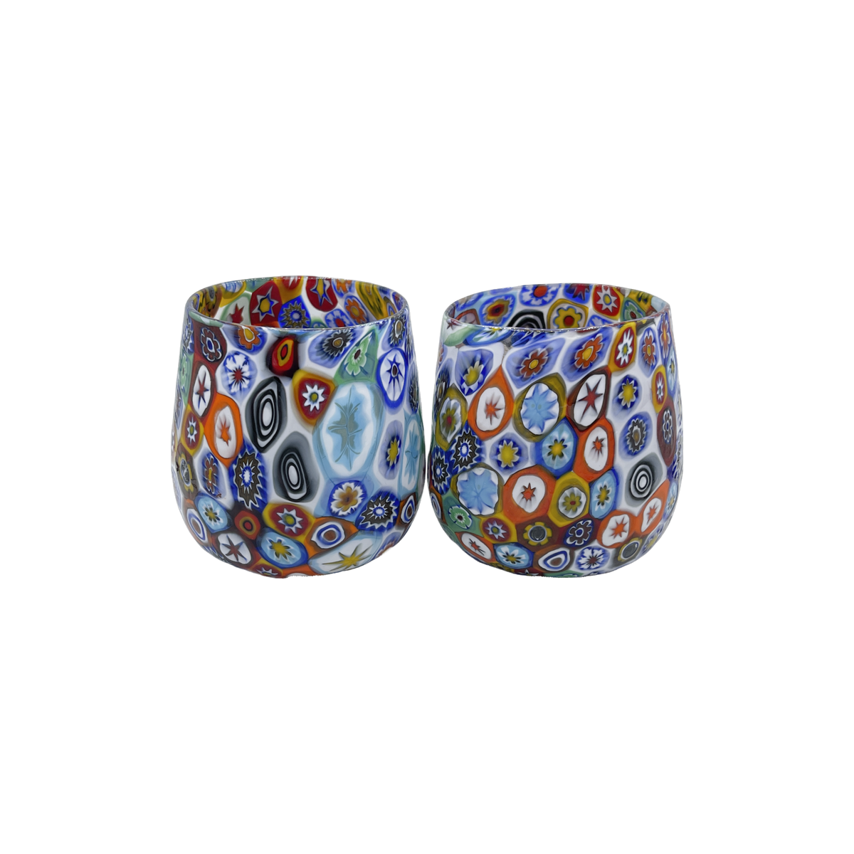 DRINKING VESSEL MOSIAC SET (RB) Healthstone Glass