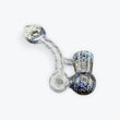 Load image into Gallery viewer, Mini Sherlock Double Donut Frit Blue - front view
