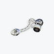 Load image into Gallery viewer, Mini Sherlock Double Donut Frit Blue - side view
