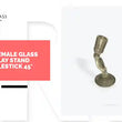 Load and play video in Gallery viewer, 18MM FEMALE GLASS DISPLAY STAND CANDLESTICK 45&deg; by@Outfy

